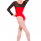 Body danza con maniche in micro-rete trasparente - Abbigliamento danza-STUDIODANZA